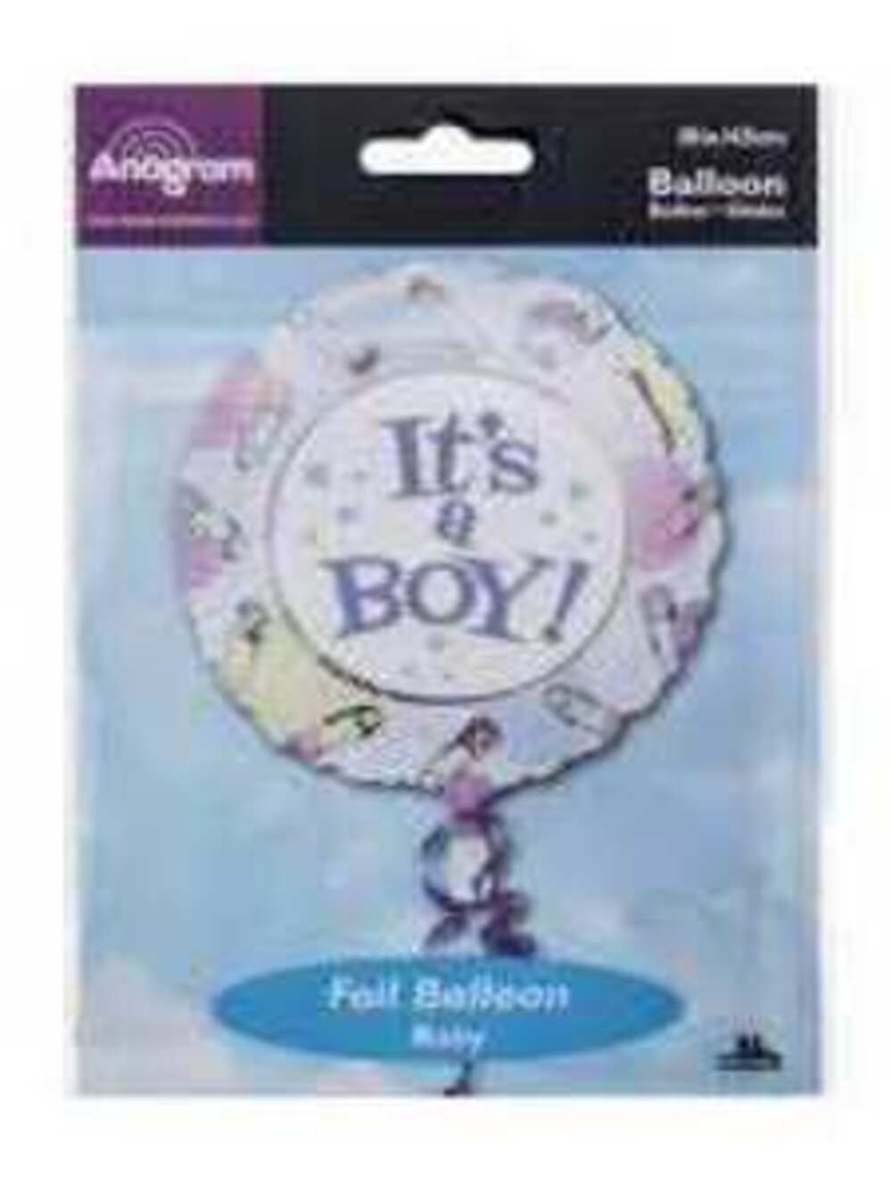 LOT 3 Anagram Foil Balloon 18" It's a Boy Pins and Dots